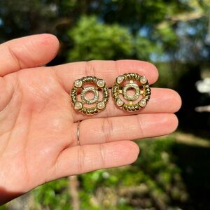 18K Gold Plated Stainless Steel Vintage Style Earrings